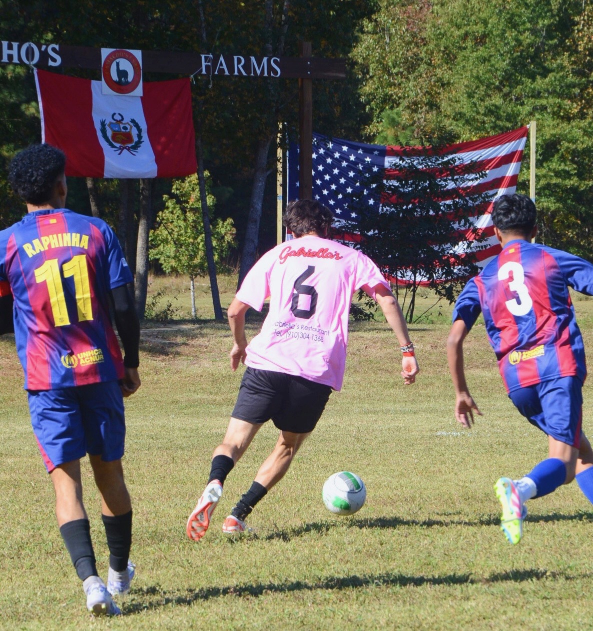 Vibrant Latin cultural celebration at Camacho's Farms with traditional dancing and decorations